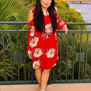 Bellanblue Dresses - Tropical print red dress Bellanblue Dresses - Tropical print red dress